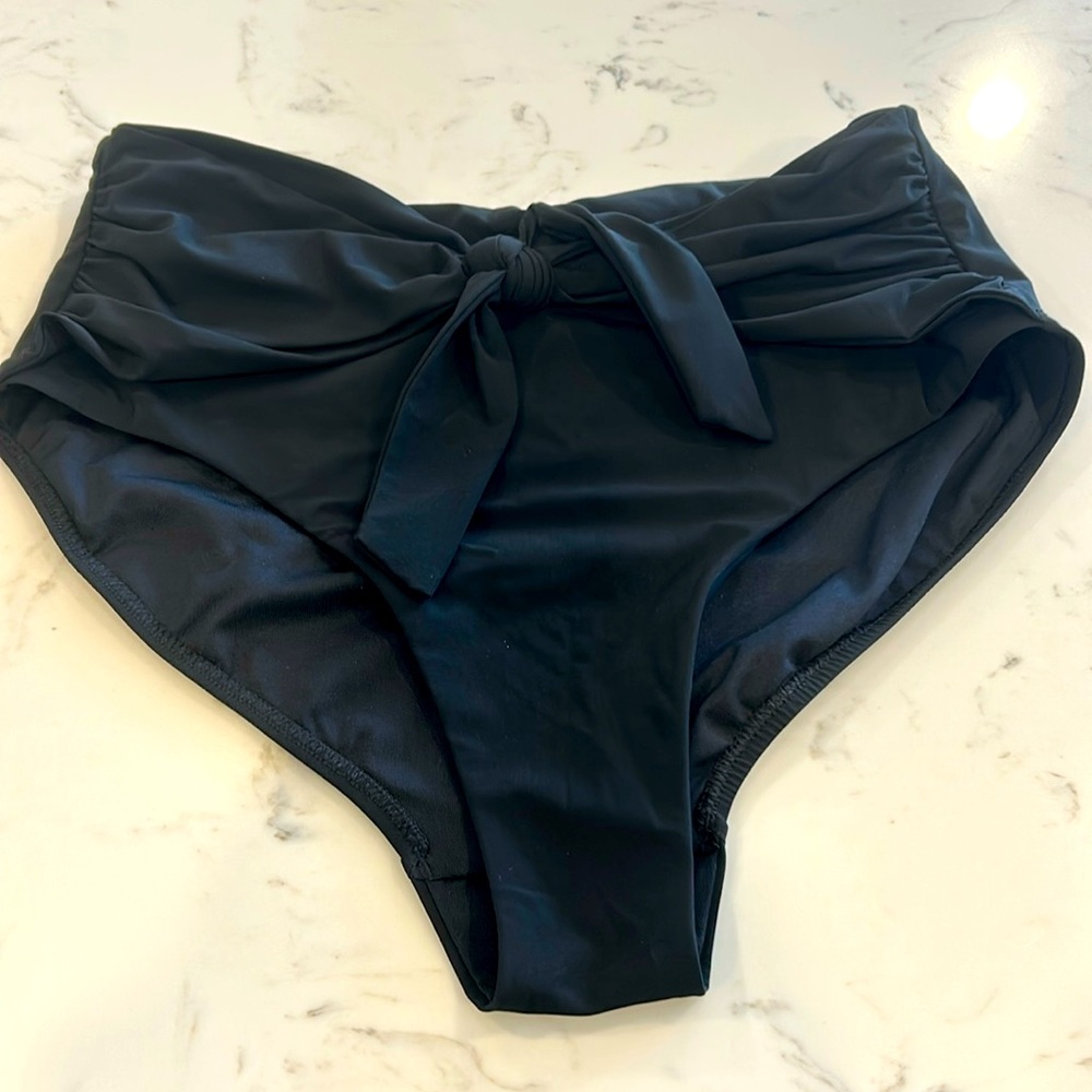 Althleta black high waisted swim bottom
